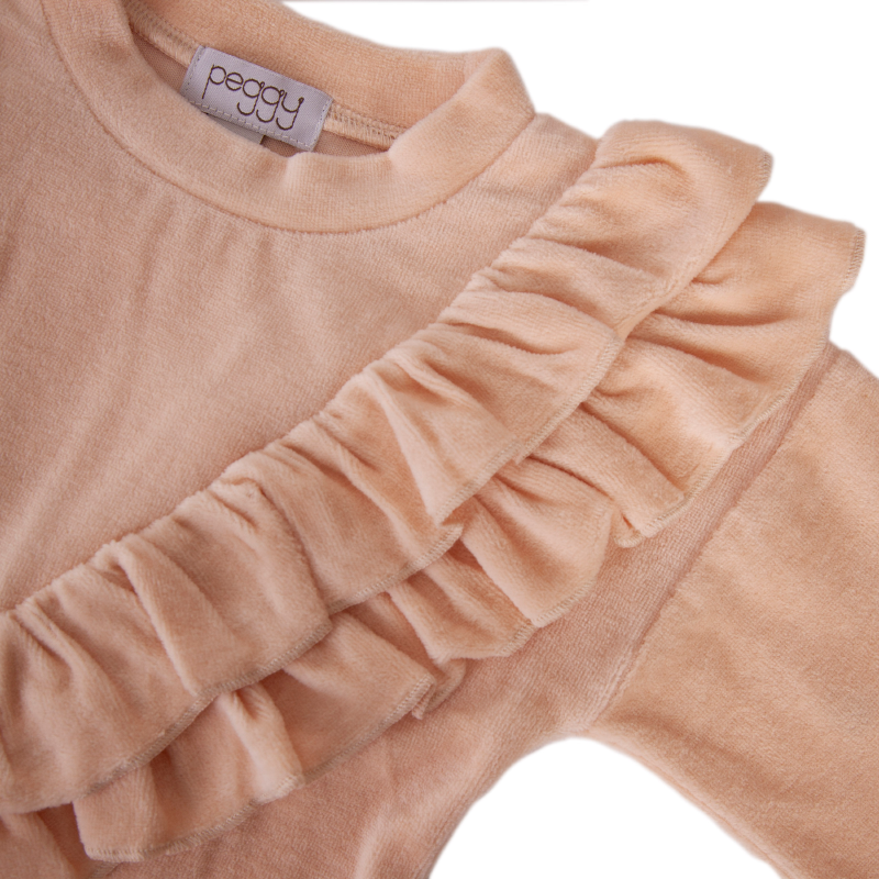 Peggy Verity Velour Top - Ivory