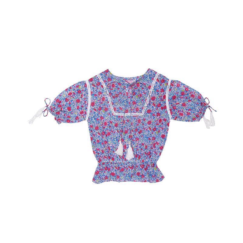 Coco & Ginger Isadora Blouse - Azure Meadow