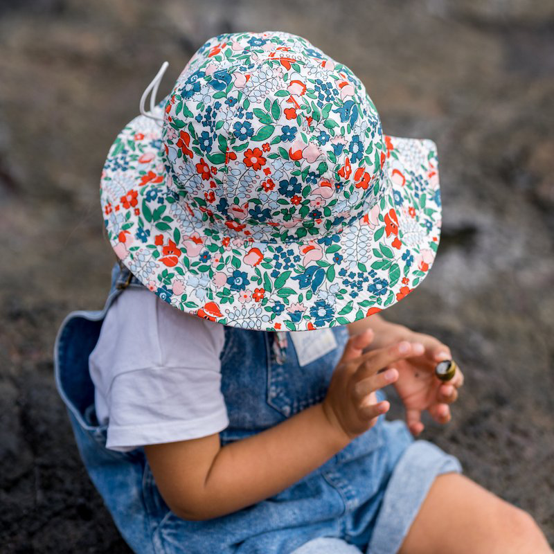 Acorn Floppy Hat - Evergreen Floral