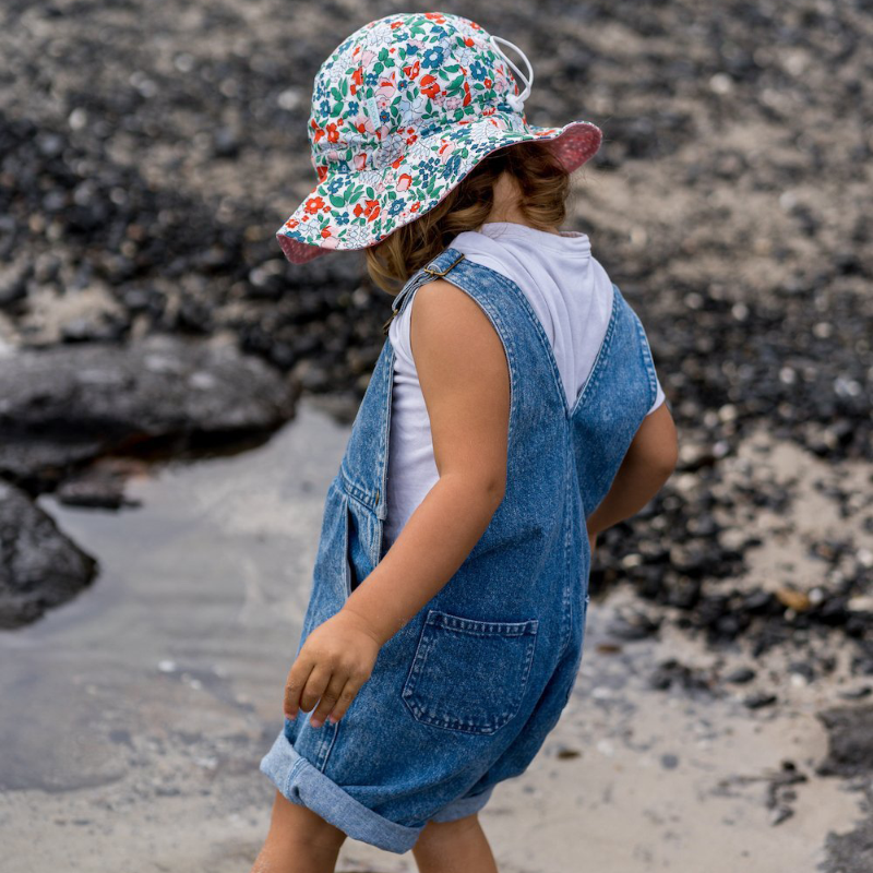 Acorn Floppy Hat - Evergreen Floral