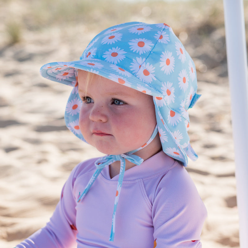 Acorn Swim Flap Cap - Daisy