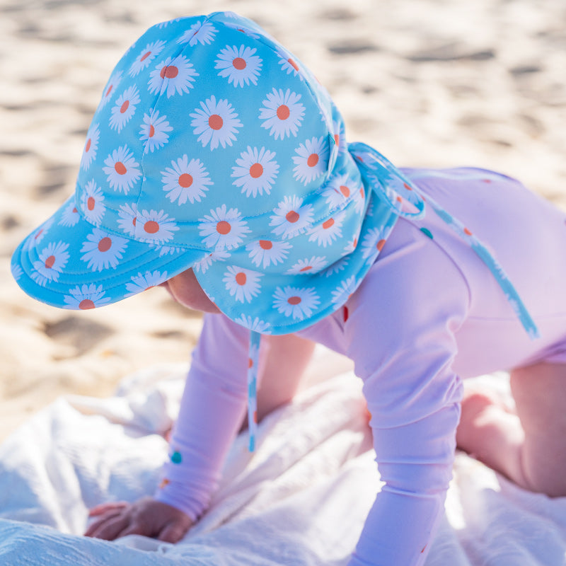 Acorn Swim Flap Cap - Daisy