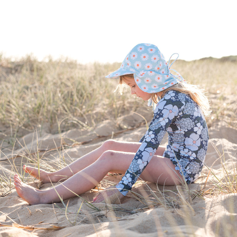Acorn Swim Flap Cap - Daisy