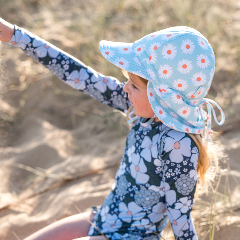 Acorn Swim Flap Cap - Daisy