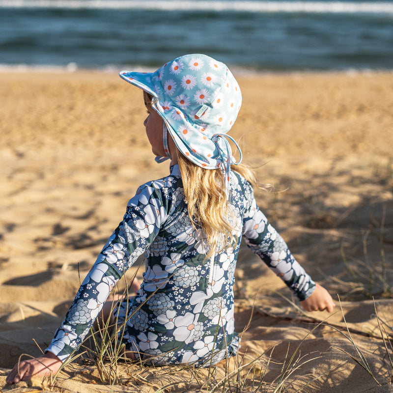 Acorn Swim Flap Cap - Daisy