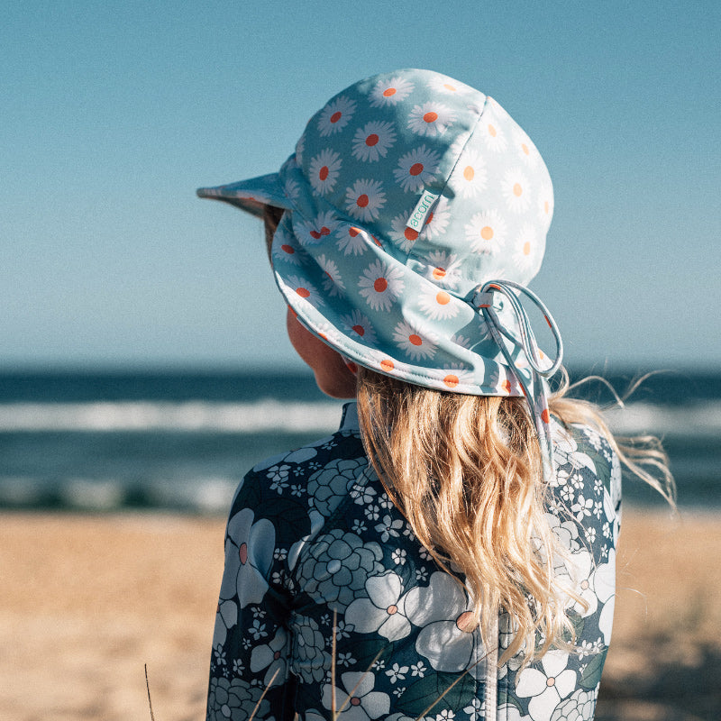 Acorn Swim Flap Cap - Daisy