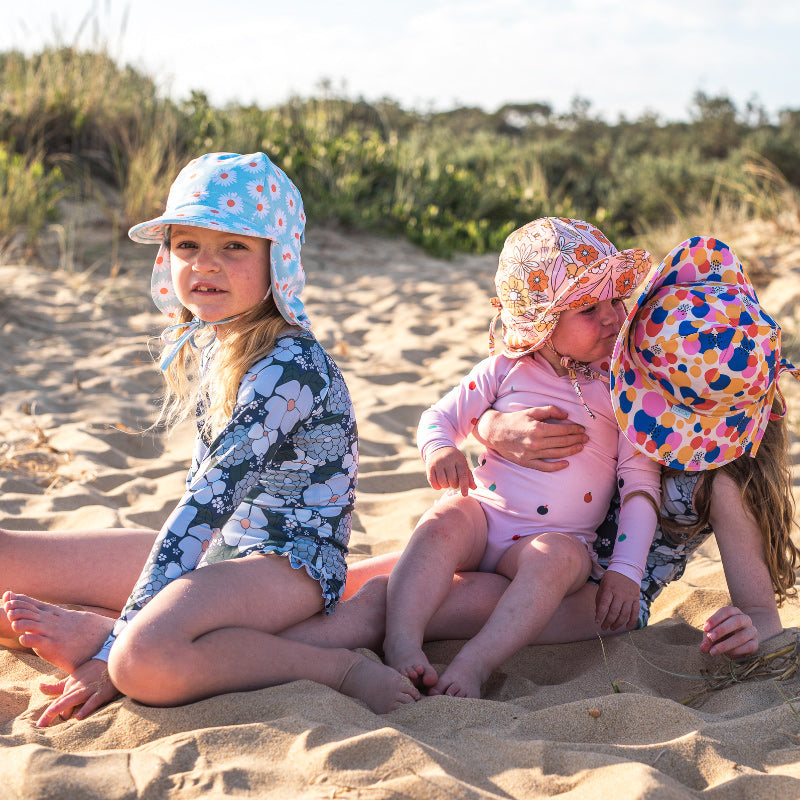 Acorn Swim Flap Cap - Daisy