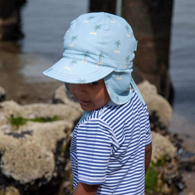 Acorn Swim Flap Cap - Island