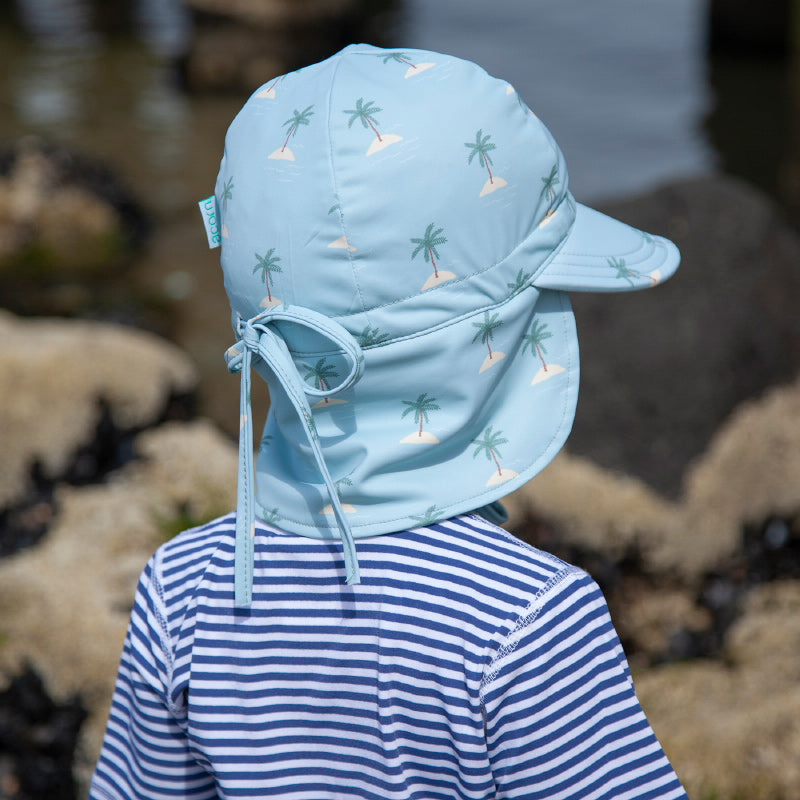 Acorn Swim Flap Cap - Island