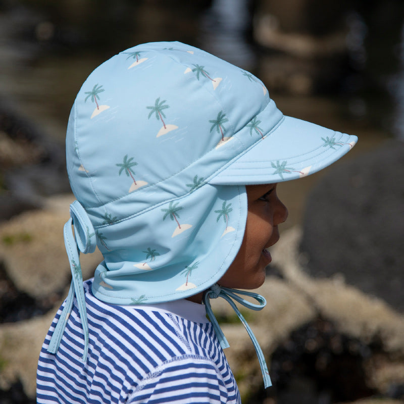 Acorn Swim Flap Cap - Island
