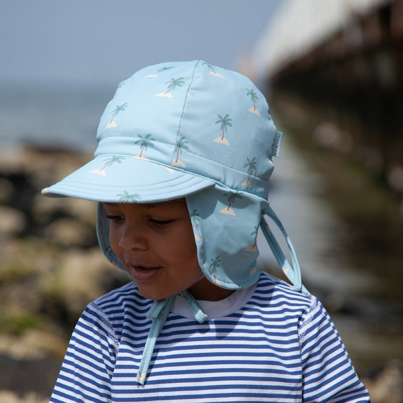 Acorn Swim Flap Cap - Island