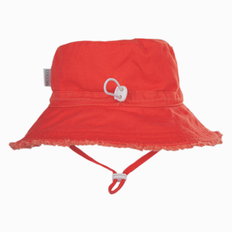 Acorn Frayed Bucket Hat - Watermelon