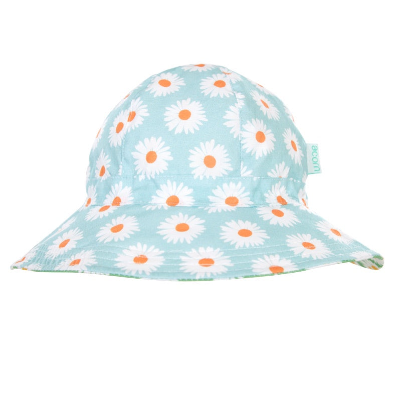 Acorn Reversible Hat - Daisy Turquoise