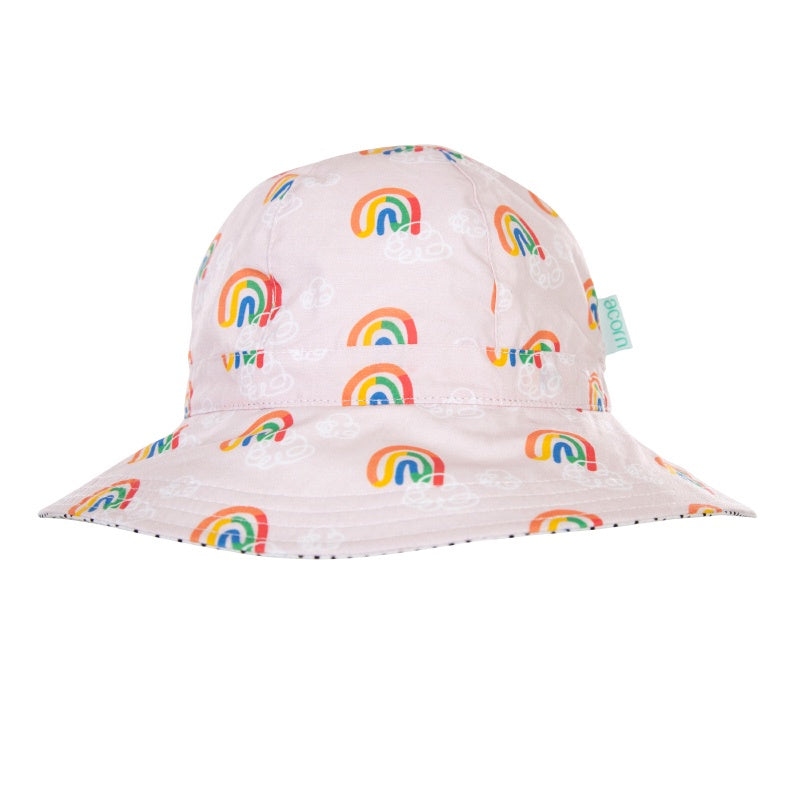 Acorn Floppy Hat - Rainbow Squiggle