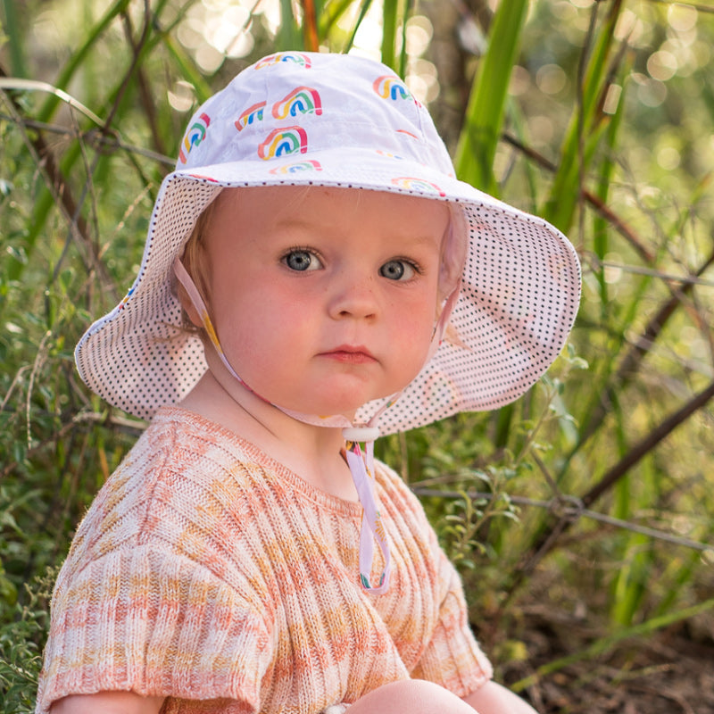 Acorn Floppy Hat - Rainbow Squiggle