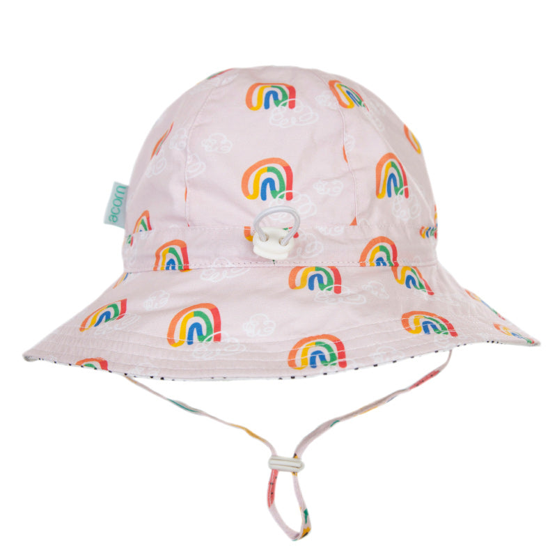 Acorn Floppy Hat - Rainbow Squiggle