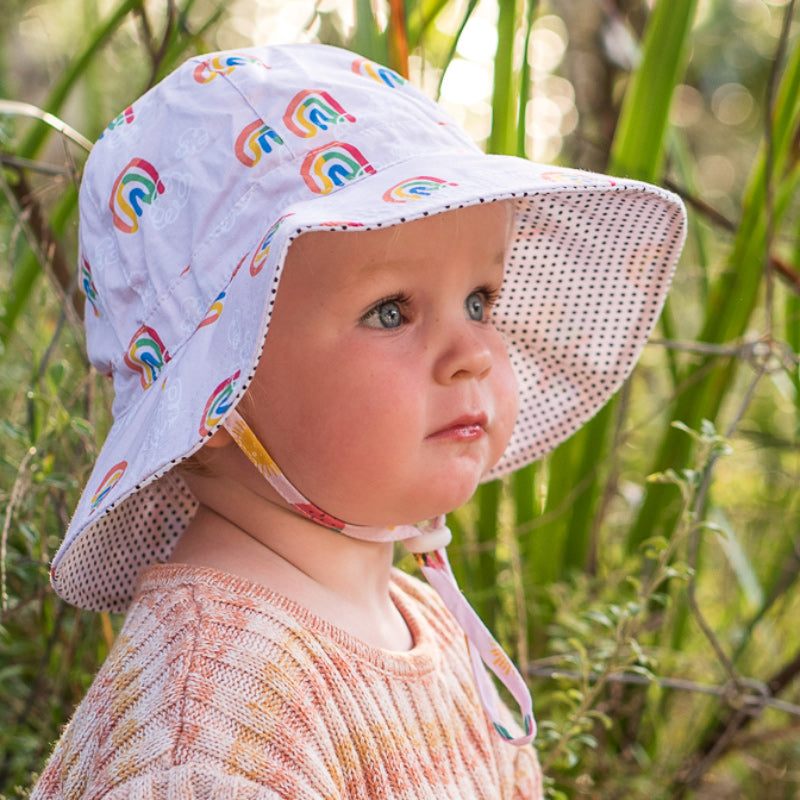 Acorn Floppy Hat - Rainbow Squiggle