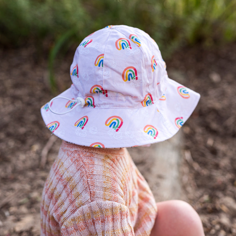 Acorn Floppy Hat - Rainbow Squiggle