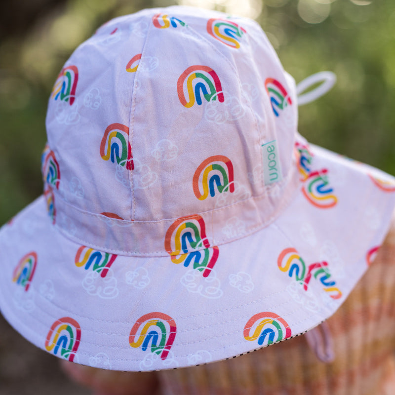 Acorn Floppy Hat - Rainbow Squiggle