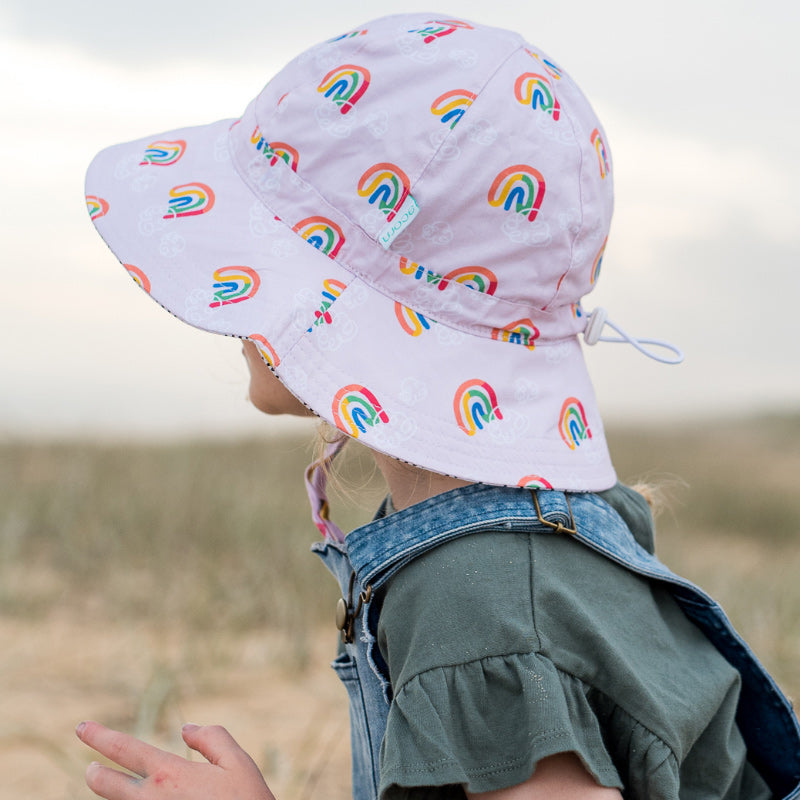 Acorn Floppy Hat - Rainbow Squiggle