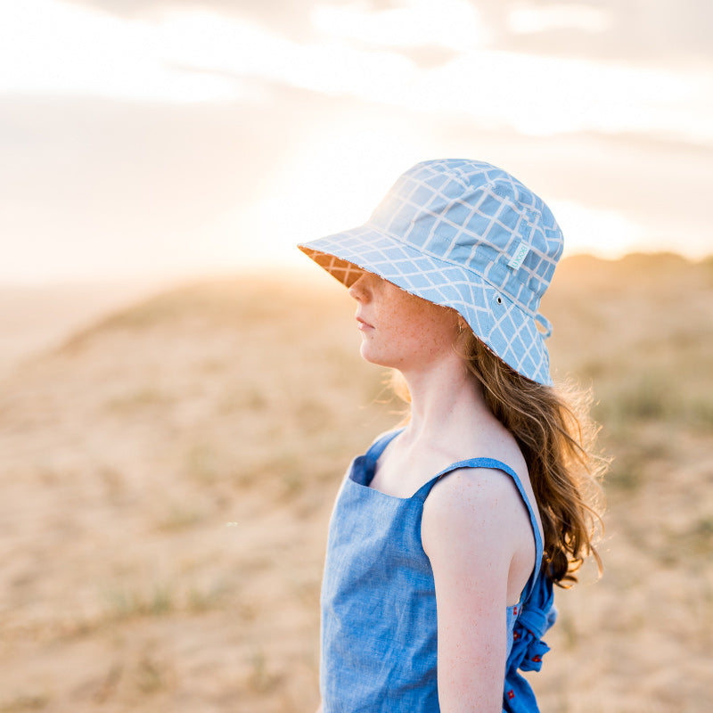 Acorn Reversible Bucket Hat - Checks Chestnut