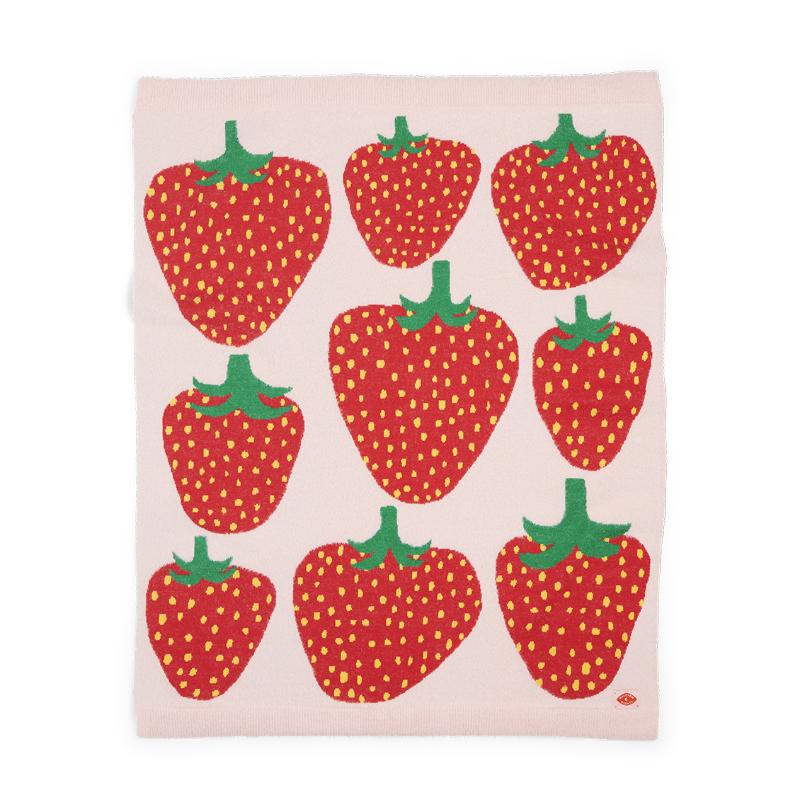 Halcyon Nights Fluffy Knit Blanket 100X80CM - Strawberry Fields