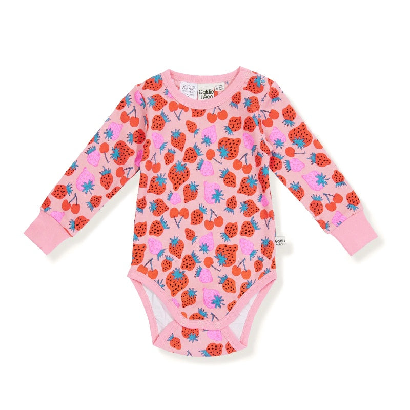 Goldie And Ace LS Bodysuit - Sally Strawberry Pink