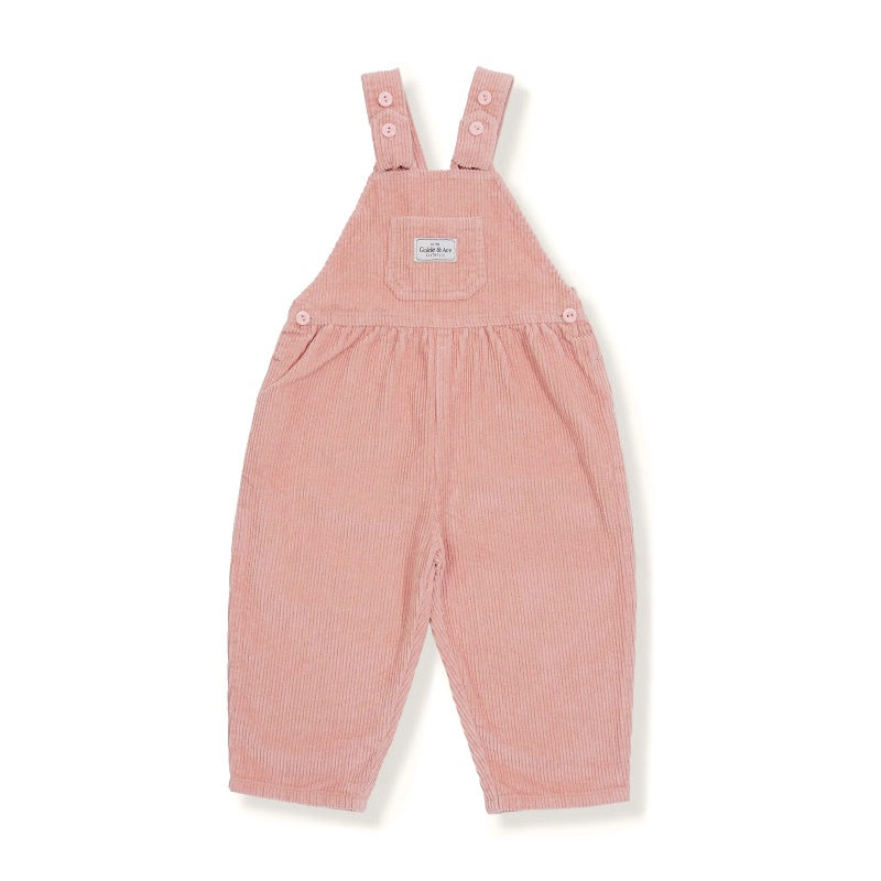 Goldie And Ace Sammy Cord Overalls - PeachGoldie And Ace Sammy Cord Overalls - Peach
