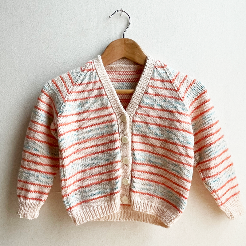 Hand Knit Striped Grandpa Cardigans