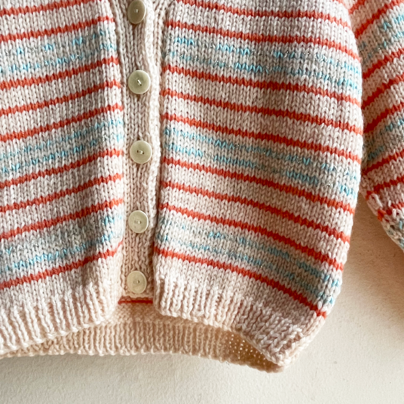 Hand Knit Striped Grandpa Cardigans