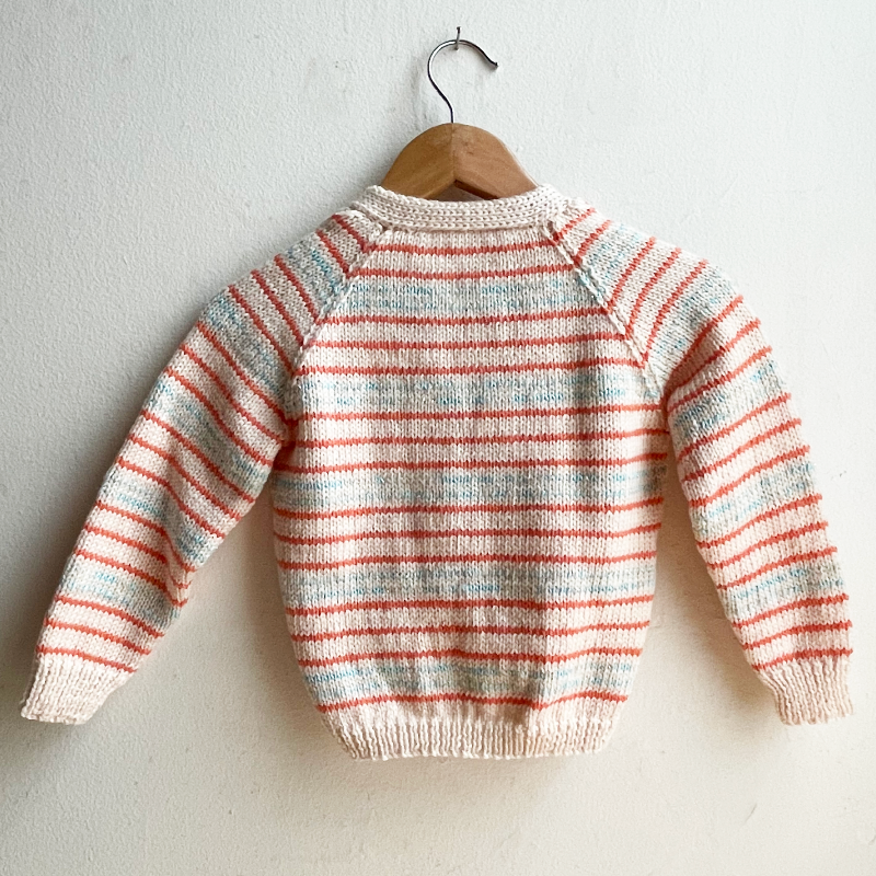 Hand Knit Striped Grandpa Cardigans
