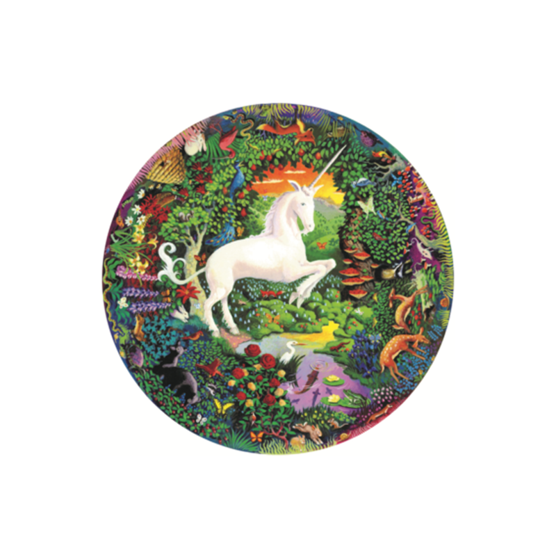 Eeboo 500Pc Round Puzzle - Unicorn