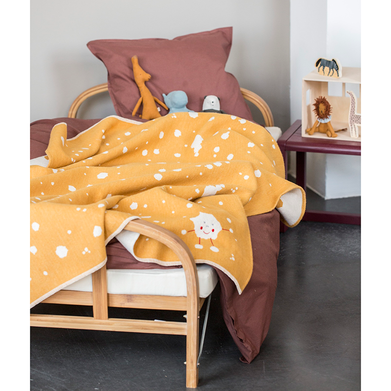 David Fussenegger Eco Cot Blanket - Gold Splashes