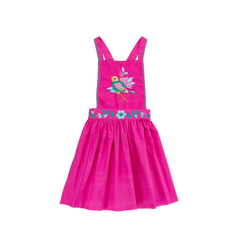 Coco & Ginger Pomme Pinafore - Cerise