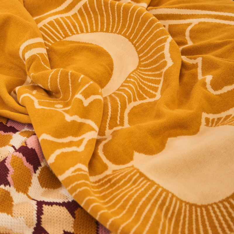 Banabae Organic Cotton Reversible Blankie - Harvest Moon