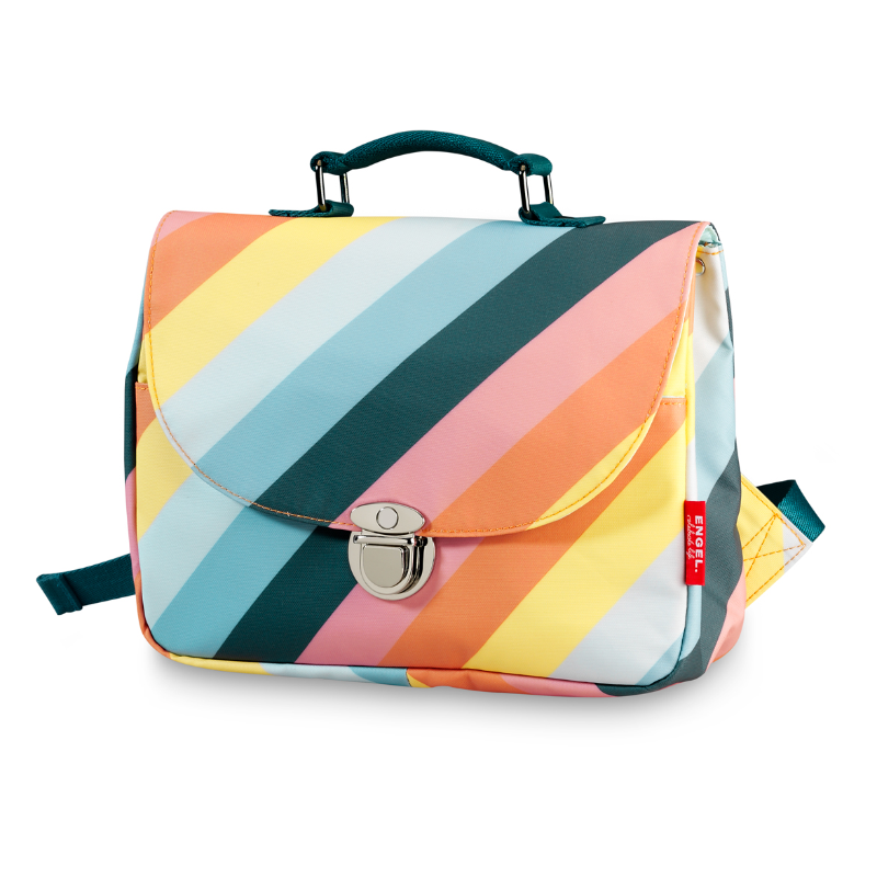 Engel Small School Bag - Rainbow Stripe