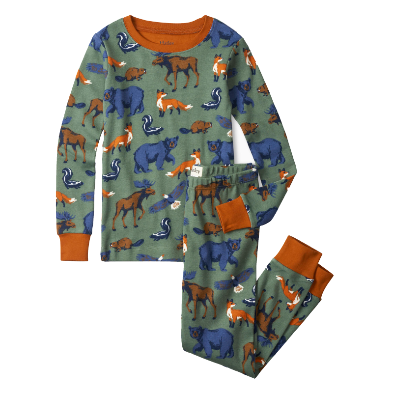Hatley Organic Cotton Pajama Set - Forest Animals