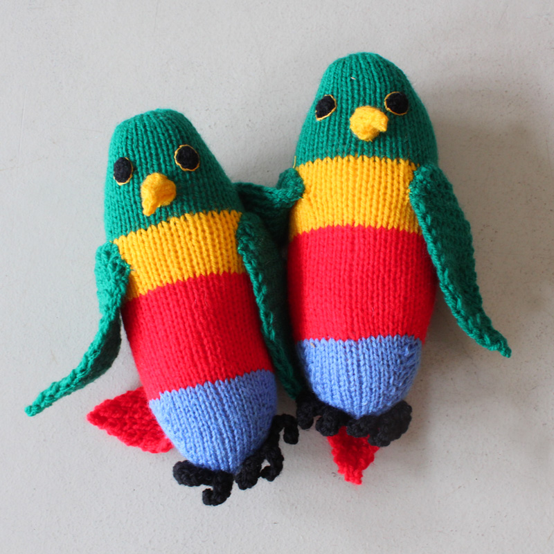 Handknitted Rainbow Lorikeet