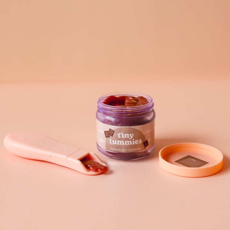 Tiny Harlow Tiny Tummies Chocolate Pudding Food Jar/Spoon