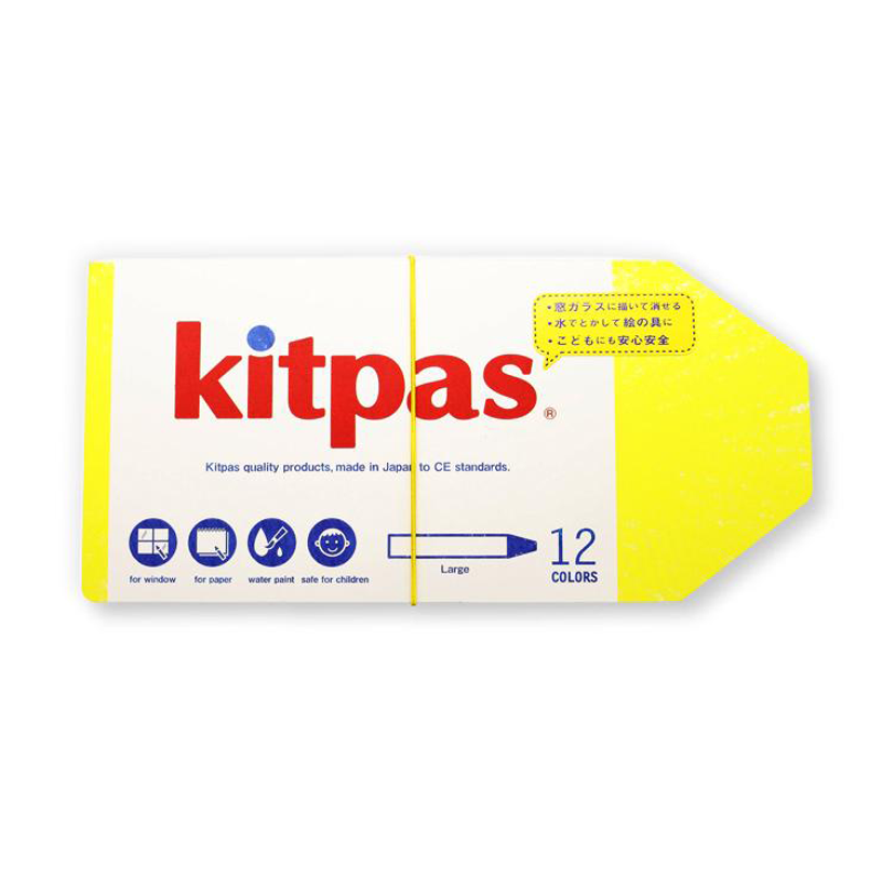 Kitpas Large Stick Crayons 12 Colours