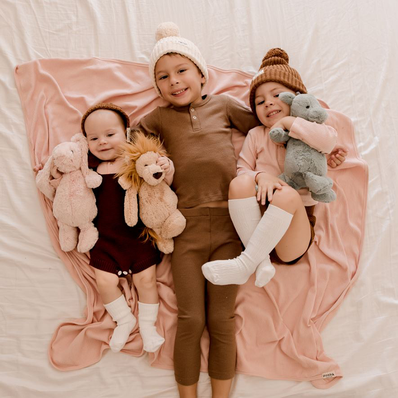 Ponchik Knee High Socks - Oatmeal