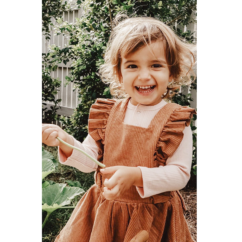 Ponchik Cord Dress - Maple Syrup