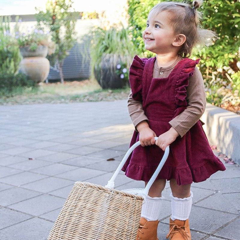 Ponchik Cord Dress - Mulberry