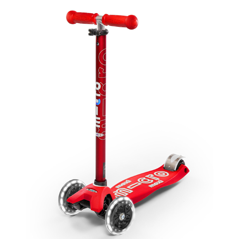 Micro Maxi Deluxe LED Scooter - Red