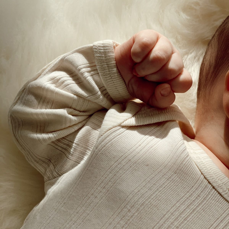 Nature Baby LS Bodysuit Derby 2 PK - Natural/Sea