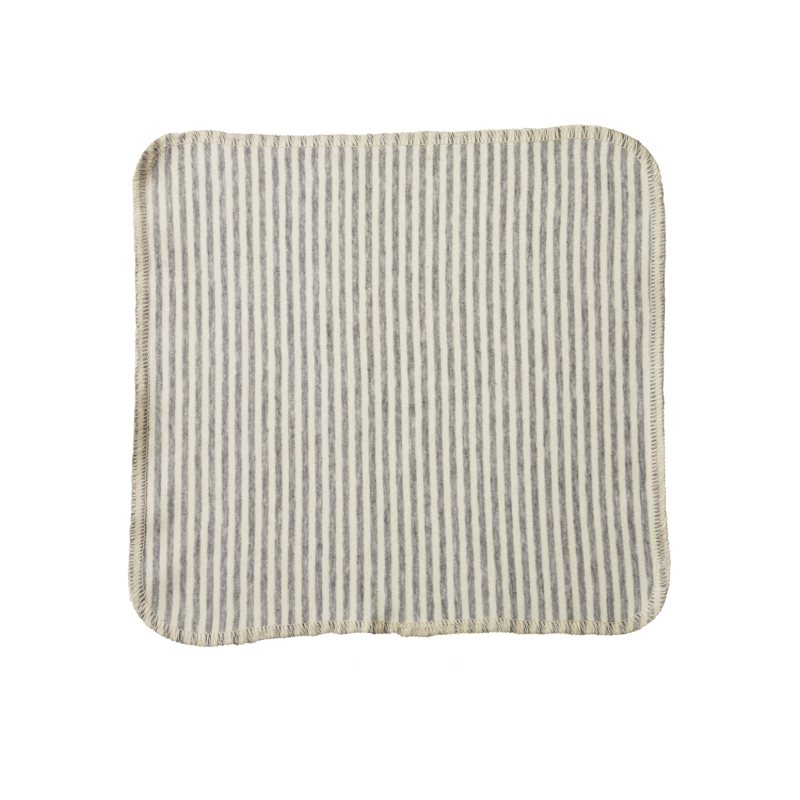 Nature Baby Organic Jersey Face Cloth 10PK - Natural/Grey Stripe
