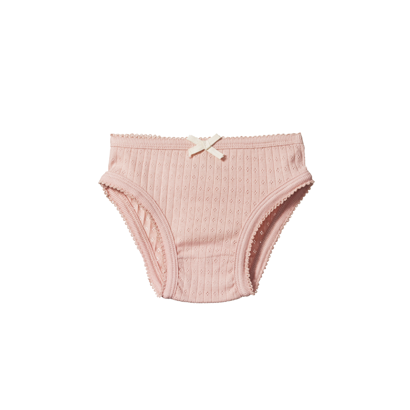Nature Baby Pointelle Knickers - Rose Bud