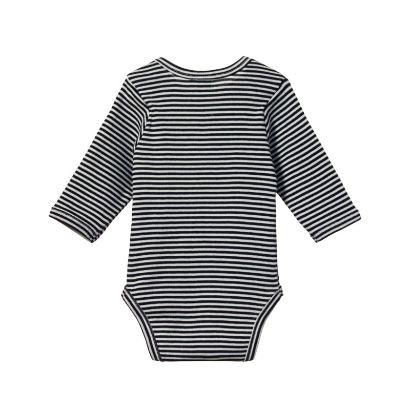Nature Baby LS Bodysuit - Navy Stripe