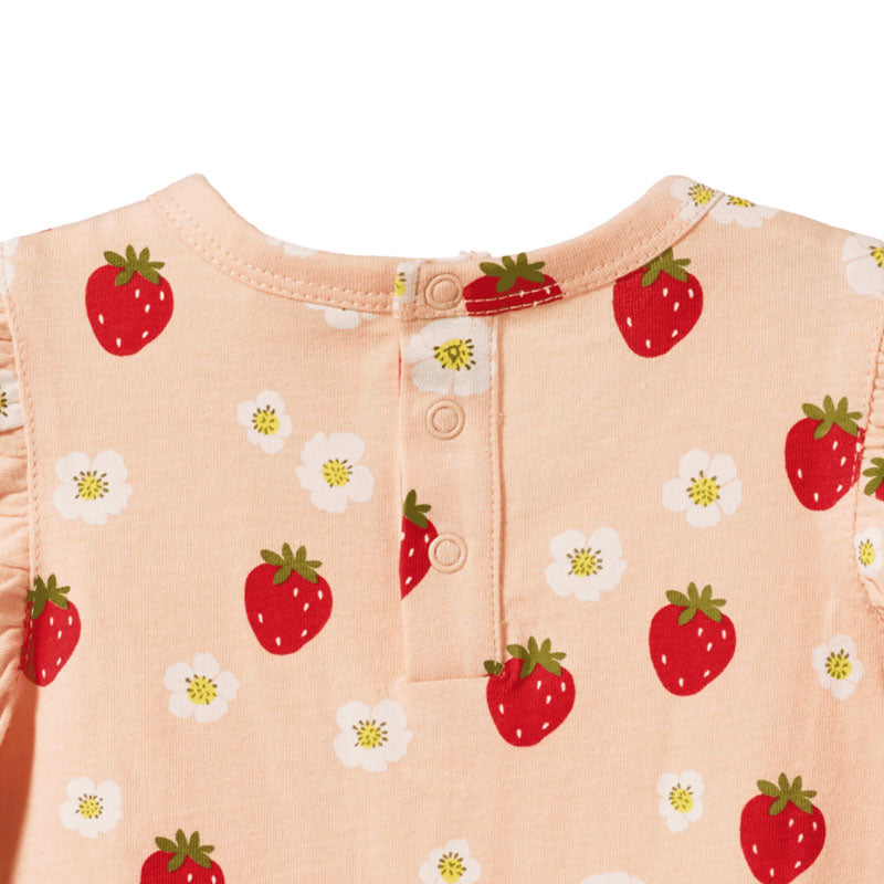 Nature Baby Tilly Suit - Strawberry Fields Peach