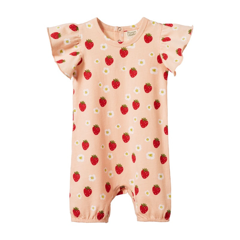 Nature Baby Tilly Suit - Strawberry Fields Peach